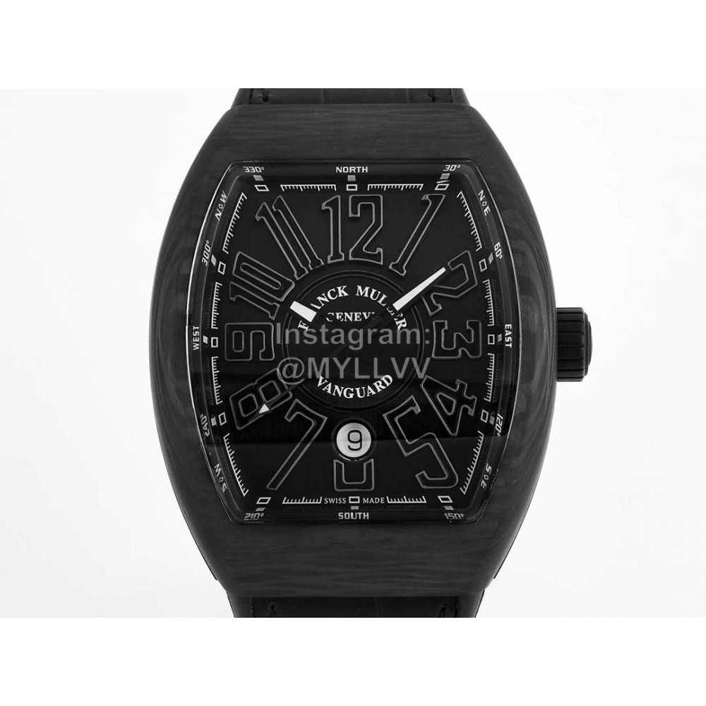 Franck Muller Carbon Fiber Case Luminous Watch Black