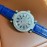 Franck Muller Leather Strap Diamond Dial Watch Blue