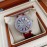 Franck Muller Leather Strap Diamond Dial Watch Red