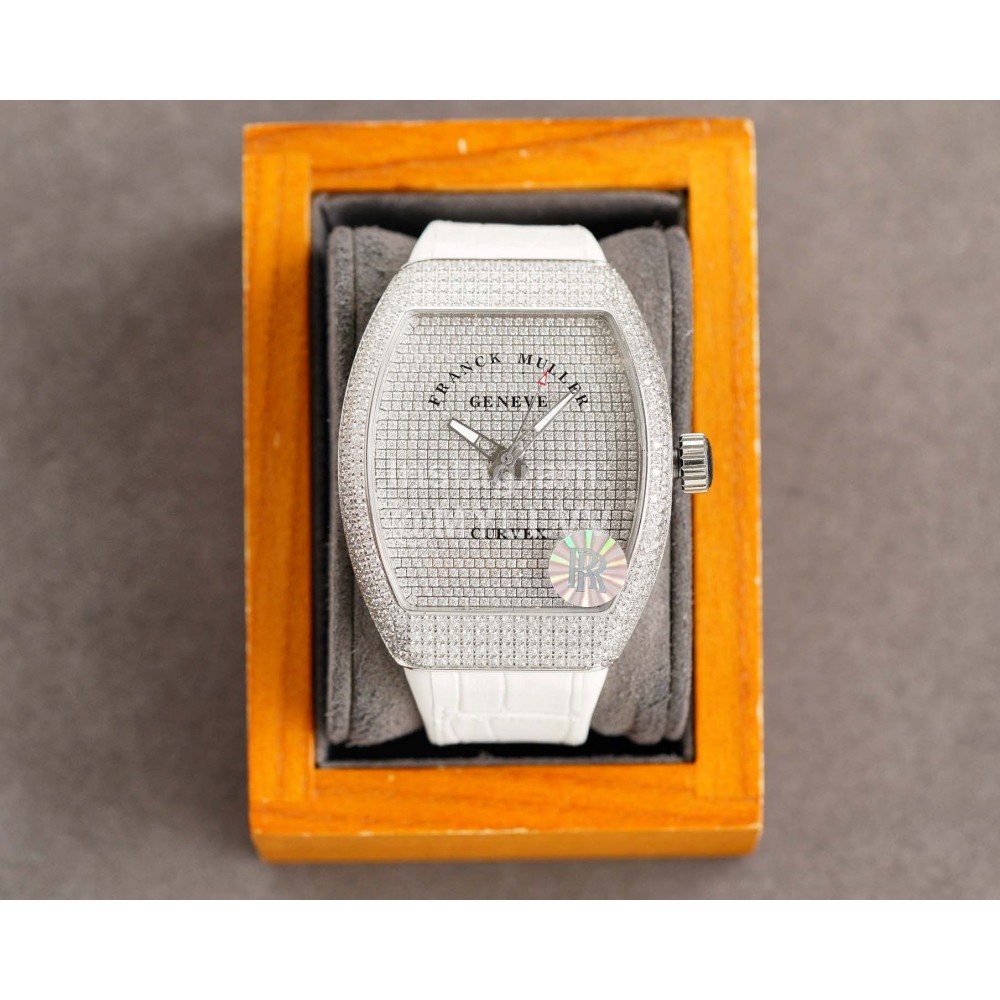 Franck Muller V45 Sc Dt Series Diamond Dial Watch White