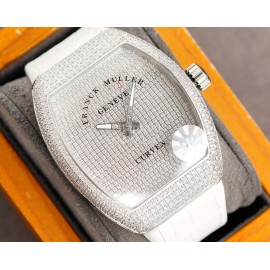 Franck Muller V45 Sc Dt Series Diamond Dial Watch White