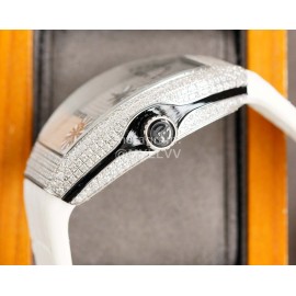 Franck Muller V45 Sc Dt Series Diamond Dial Watch White