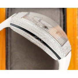 Franck Muller V45 Sc Dt Series Diamond Dial Watch White