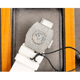 Franck Muller V45 Sc Dt Series Diamond Dial Watch White