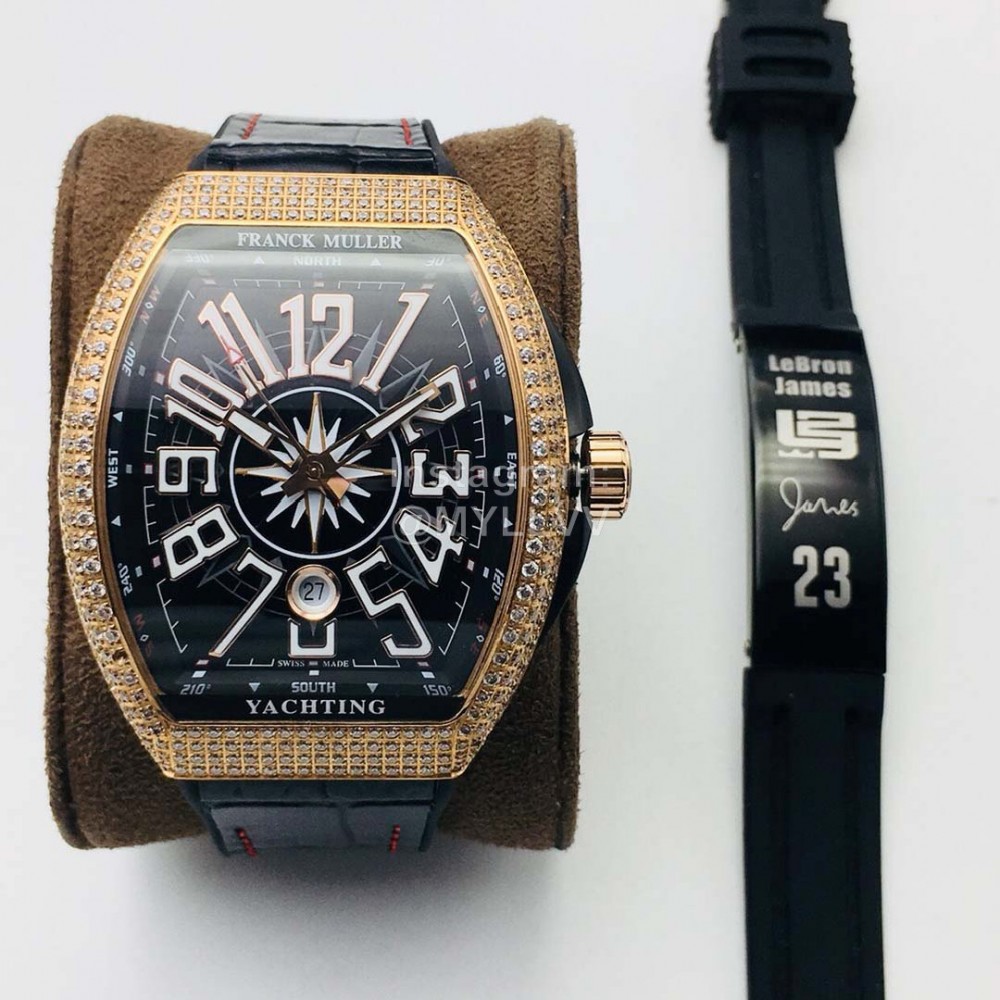 Franck Muller Abf Factory Roman Numeral Dial Watch Black