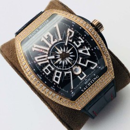 Franck Muller Abf Factory Roman Numeral Dial Watch Black