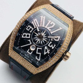 Franck Muller Abf Factory Roman Numeral Dial Watch Black