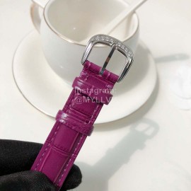 Franck Muller Cowhide Strap Roman Numeral Dial Watch Purple