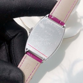 Franck Muller Cowhide Strap Roman Numeral Dial Watch Purple