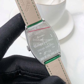 Franck Muller Cowhide Strap Roman Numeral Dial Watch Green