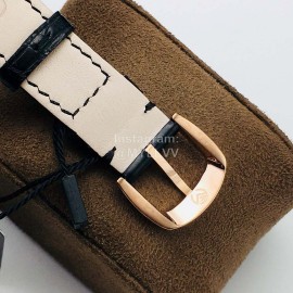 Franck Muller An Factory Diamond Dial Leather Strap Watch Gold