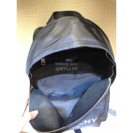 Givenchy Letter Print Canvas Backpack Blue