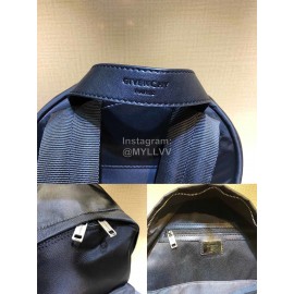 Givenchy Letter Print Canvas Backpack Blue