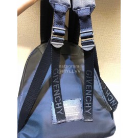 Givenchy Letter Print Canvas Backpack Blue