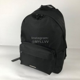Givenchy Silver Metal Logo Canvas Backpack Black