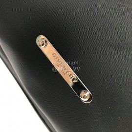 Givenchy Silver Metal Logo Canvas Backpack Black