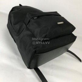 Givenchy Silver Metal Logo Canvas Backpack Black