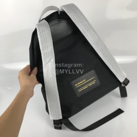 Givenchy White Letter Logo Canvas Backpack Black