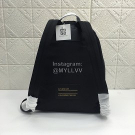 Givenchy Letter Logo Canvas Backpack Black And Yellow Color Matching