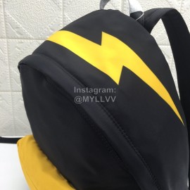 Givenchy Letter Logo Canvas Backpack Black And Yellow Color Matching