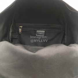 Givenchy Dog Head Logo Canvas Backpack Black