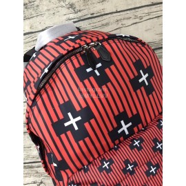 Givenchy Striped Star Pattern Cowhide Backpack Red