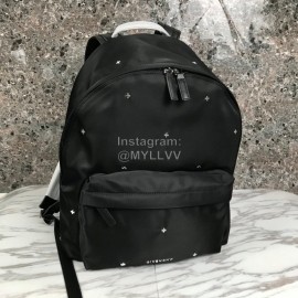 Givenchy Star Pattern Fashion Leather Backpack Black