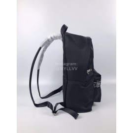 Givenchy White Letters With Leather Backpack Black