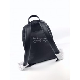 Givenchy White Letters With Leather Backpack Black