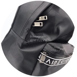 Givenchy White Letters With Leather Backpack Black