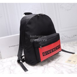 Givenchy Red Letters With Stylish Leather Backpack Black