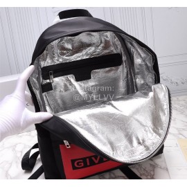 Givenchy Red Letters With Stylish Leather Backpack Black