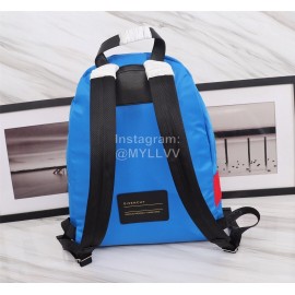 Givenchy Black Twill Letters Fashion Leather Backpack Blue
