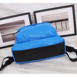 Givenchy Black Twill Letters Fashion Leather Backpack Blue