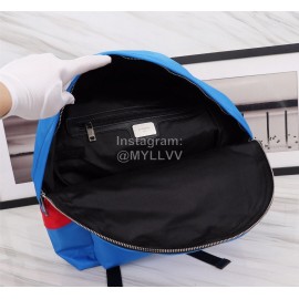 Givenchy Black Twill Letters Fashion Leather Backpack Blue