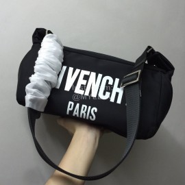 Givenchy White Letters With Men's Crossbody Chest Bag In Pure Black