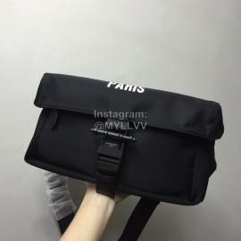 Givenchy White Letters With Men's Crossbody Chest Bag In Pure Black