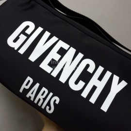 Givenchy White Letters With Men's Crossbody Chest Bag In Pure Black