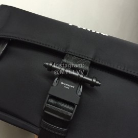 Givenchy White Letters With Men's Crossbody Chest Bag In Pure Black
