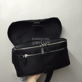 Givenchy White Letters With Men's Crossbody Chest Bag In Pure Black