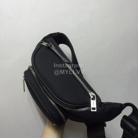 Givenchy Cloth Fabric Men's Crossbody Shoulder Chest Bag Pure Black