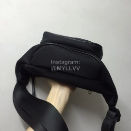 Givenchy Cloth Fabric Men's Crossbody Shoulder Chest Bag Pure Black