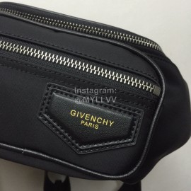 Givenchy Cloth Fabric Men's Crossbody Shoulder Chest Bag Pure Black