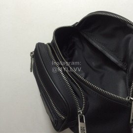 Givenchy Cloth Fabric Men's Crossbody Shoulder Chest Bag Pure Black