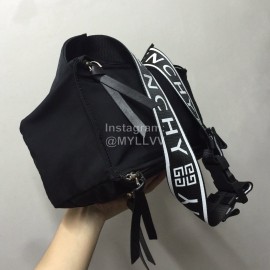 Givenchy White Striped Letters Fashion Men's Crossbody Shoulder Chest Bag Black