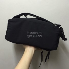 Givenchy White Striped Letters Fashion Men's Crossbody Shoulder Chest Bag Black