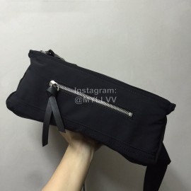 Givenchy White Striped Letters Fashion Men's Crossbody Shoulder Chest Bag Black