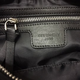 Givenchy White Striped Letters Fashion Men's Crossbody Shoulder Chest Bag Black