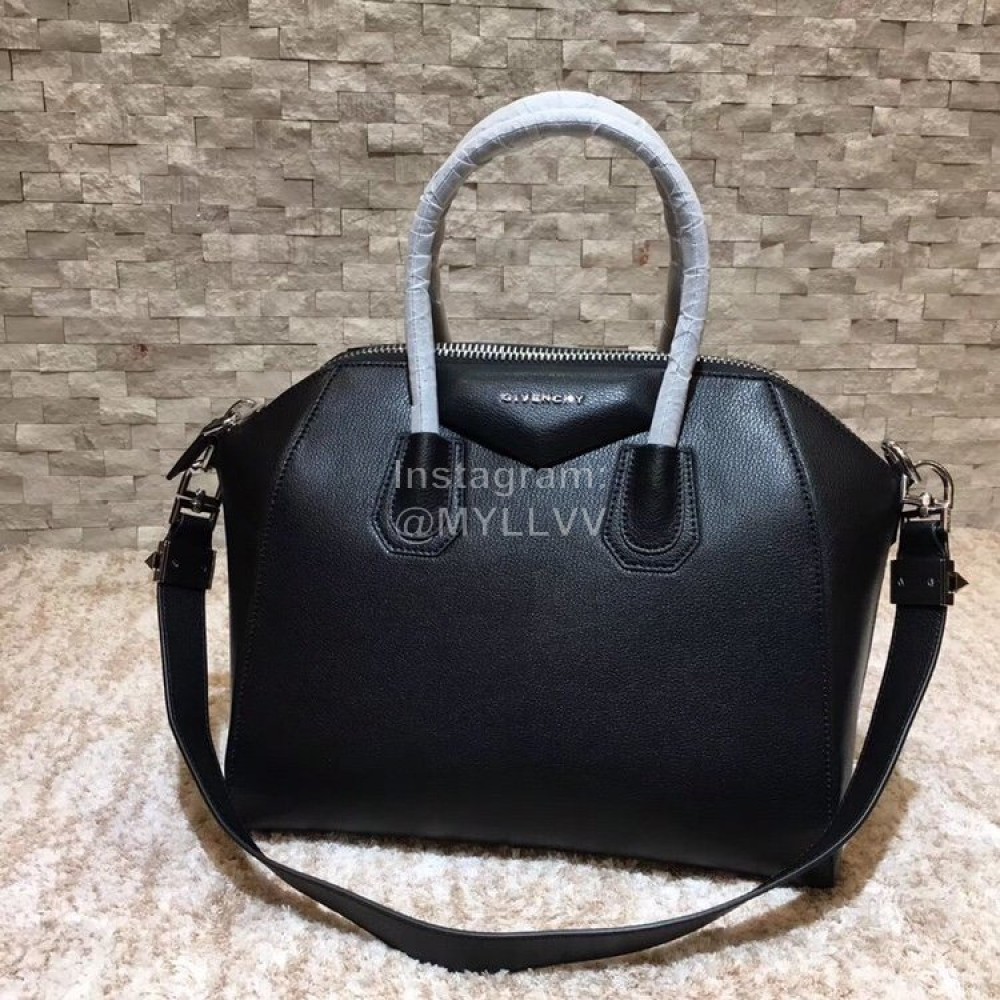 Givenchy Antigona Goat Pattern Motorcycle Medium Tote Black
