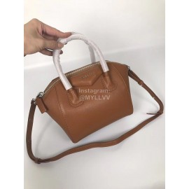 Givenchy Antigona Goat Pattern Motorcycle Tote Brown